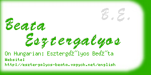 beata esztergalyos business card